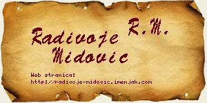 Radivoje Midović vizit kartica